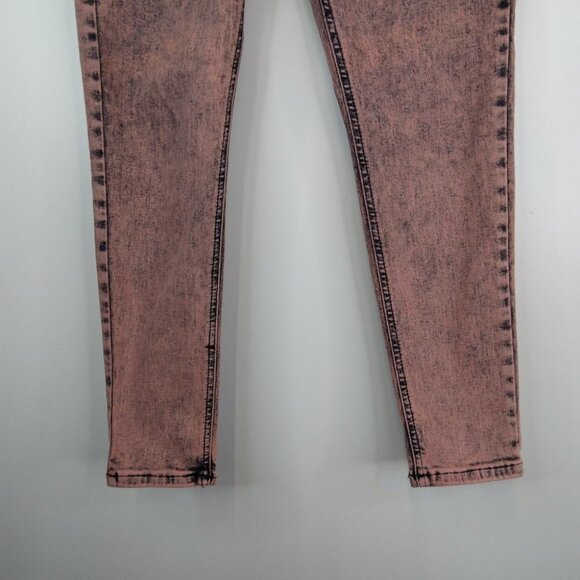 TOPSHOP Acid Wash High Rise Skinny Cropped JEANS  size 28 - Picture 4 of 14